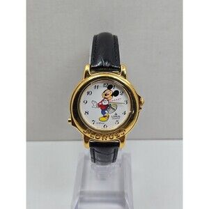 Lorus By Seiko Disney Mickey Mouse Musical Watch V421 0020 Gold Tone New Battery